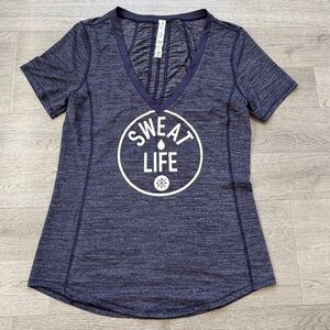 Lululemon Sweat‎ Life Runner Up Short Sleeve Shirt Women’s Size 8